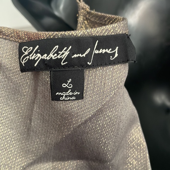 Elizabeth & James Metallic Gold Cocktail Dress Size L - Picture 11 of 13